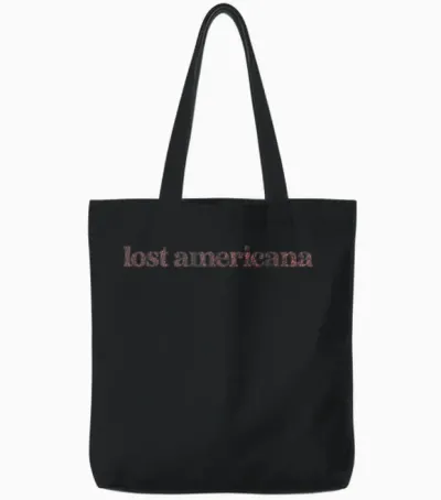 Official Mgk Lost Americana Photo Back Tote Bags - Black