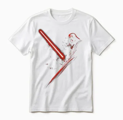 Starwars Darth Vader Lightsaber Unisex T-Shirt - White