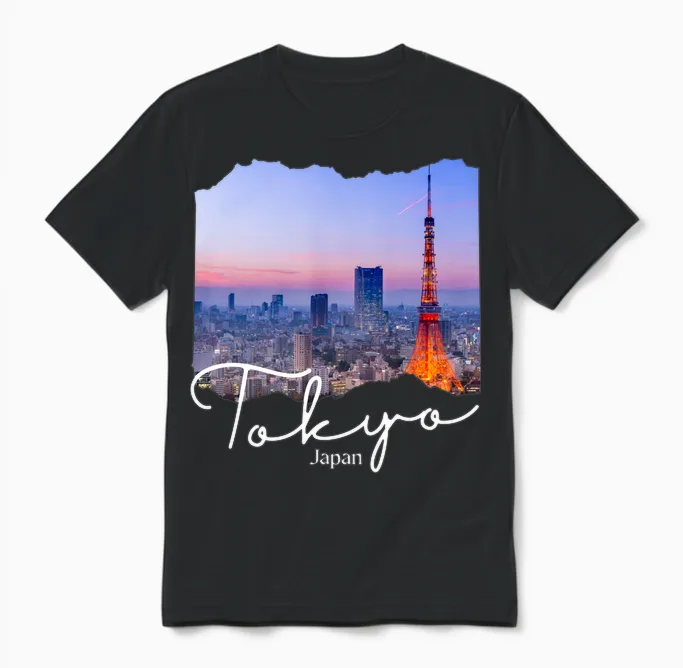 Japan Tokyo Souvenir/tokyo Unisex T-Shirt in Black