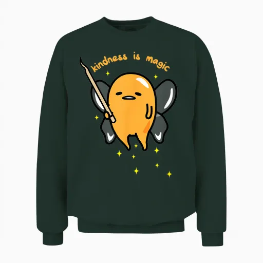 Gudetama Fairy Kindness Is Magic Unisex Sweatshirt in Forest