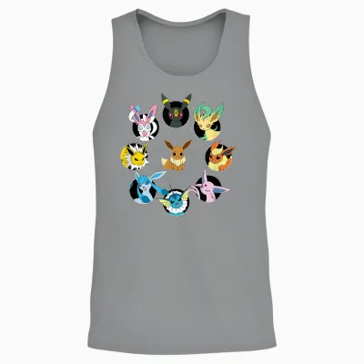 Pokémon - Eevee Evolution Circle Unisex Tank Top - Sport Grey