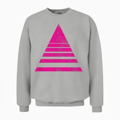 Geometric Triangle Sliced Shapes Geometry Art Distressed Unisex Sweatshirt - Ash