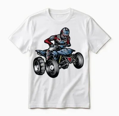 Yamaha Atv Racer Unisex T-Shirt - White