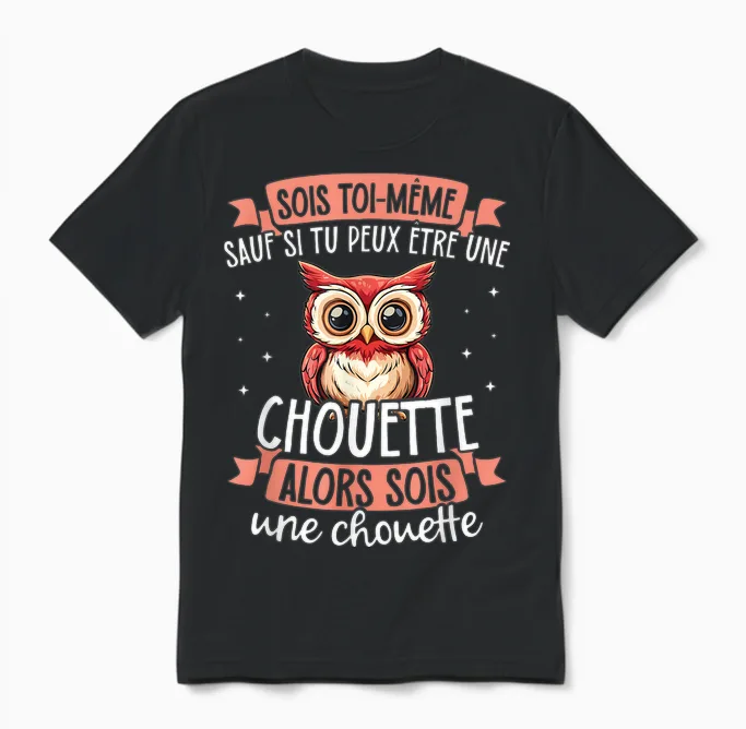 Be Yourself Unless You Can Be an Owl T-Shirt, Black, S Unisex T-Shirt in Black