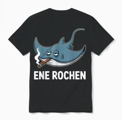 Ene Rochen Raucher Saying Cigarette Funny Smoking Unisex T-Shirt - Black