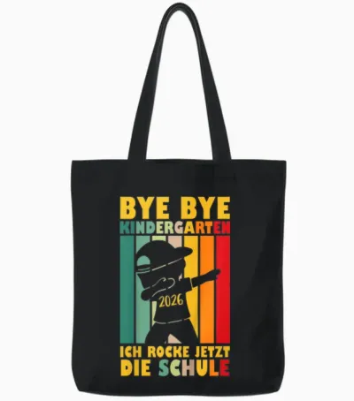Bye Bye Kindergarten Geschafft 2026 Kita Abgänger 2026 Tote Bags - Black