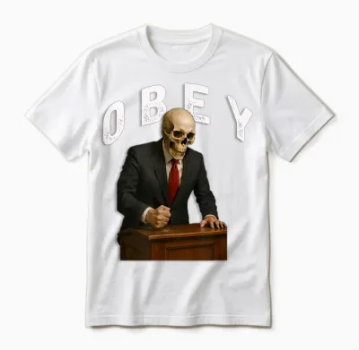 Obey Usa Fight Funny Freedom Power Unisex T-Shirt - White
