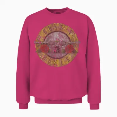 Official Guns N' Roses 80s Rock Band Logo Unisex Sweatshirt - Heliconia