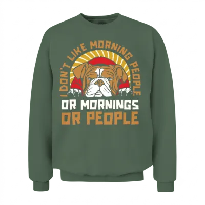 Bulldog Dogs Unisex Sweatshirt - Military Green