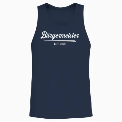 T-Shirt with German Text "bürgermeister 2026" Unisex Tank Top - Navy
