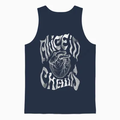 Alice in Chains Heart Unisex Tank Top - Navy