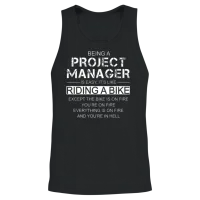 Being a Project Manager Is Easy Like Riding a Bike Unisex Tank Top - Black – 2