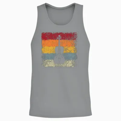 Violin Retro Unisex Tank Top - Sport Grey