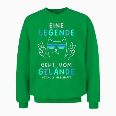 Schulabschluss Abitur Realschule Hauptschule Schule 2026 Unisex Sweatshirt - Irish Green