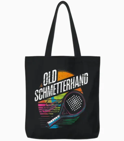 Padel Tennis Player Paddleball Racquet Sports T-Shirt, Black Tote Bags - Black