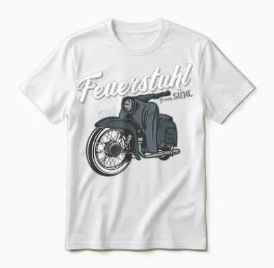 Schwalbe Feuerstuhl Aus Suhl Kr51 Mofa Kulturerbe Fahrer Ddr Unisex T-Shirt - White