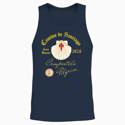 Jakobsweg Anno Domini 2026 Muschel Unisex Tank Top - Navy