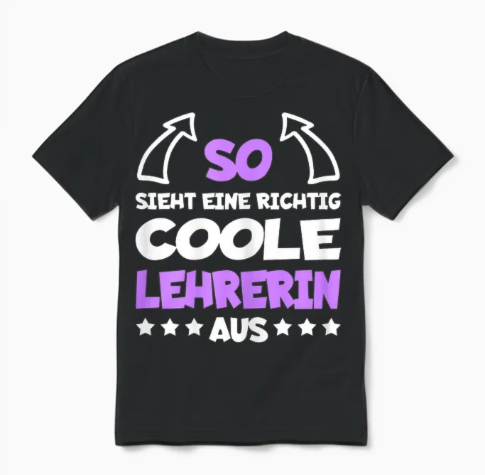 Coole Lehrerin Lustiger Spruch Klassenlehrerin Beruf Lehrer Unisex T-Shirt in Black