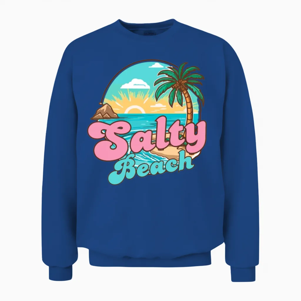 Retro Salty Beach - Summer & Unisex Sweatshirt in Royal