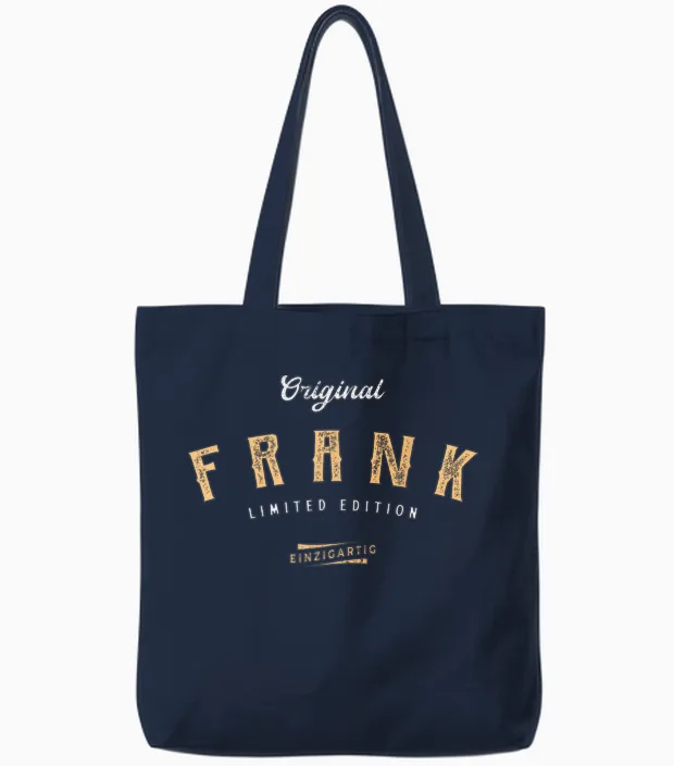 Frank Limited Edition T-Shirt, Black, S Tote Bags in Navy