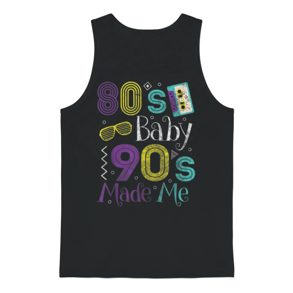 80s Retro 1980s Clothes Unisex Tank Top - Black