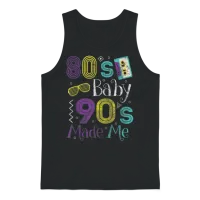 80s Retro 1980s Clothes Unisex Tank Top - Black – 1