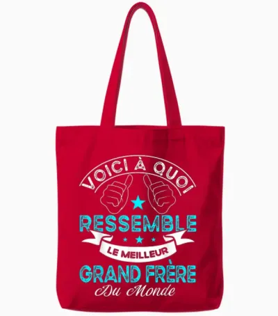 The World's Best Big Brother Birthday Gift Brother T-Shirt, Black Tote Bags - Red