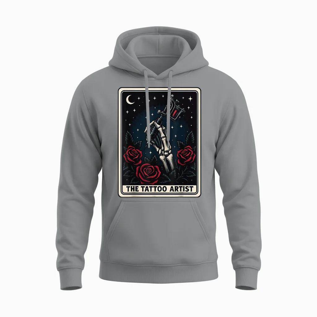 The Tattoo Artist Unisex Hoodie in Sport Grey