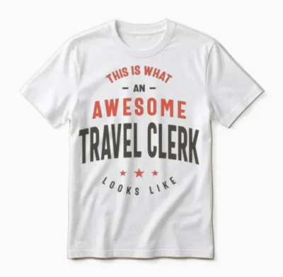 Funny Awesome Travel Clerk Job Occupation Unisex T-Shirt - White