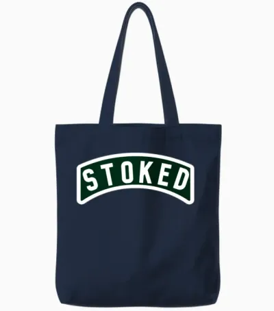 Stoked Tab Tote Bags - Navy