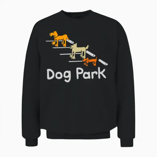 Computergear Dog Park Parking Unisex Sweatshirt in Black
