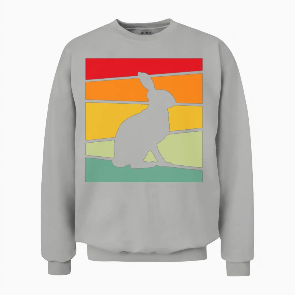 Rabbit Retro Unisex Sweatshirt in Ash