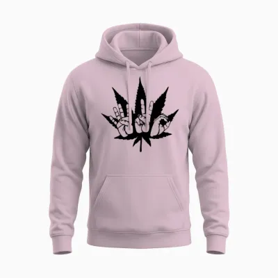 Kiffer T-Shirt 420 Cannabis Unisex Hoodie - Light Pink