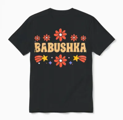 Retro Vintage Babushka for the Rusian People Unisex T-Shirt - Black