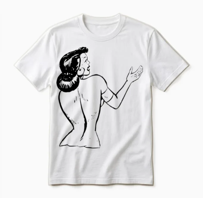 Pin Up Unisex T-Shirt in White