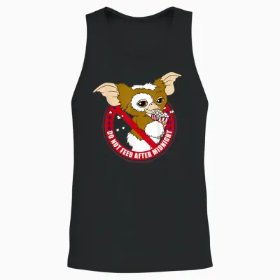 Gremlins Gizmo Do Not Feed After Midnight T-Shirt Small Unisex Tank Top - Black