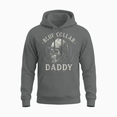 (2 Sided) Blue Collar Daddy Dirty Hands Busy Nights Unisex Hoodie - Graphite Heather