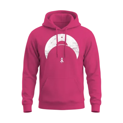 Retro Rocket Unisex Hoodie - Heliconia