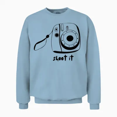 Shoot It Funny Photographer Unisex Sweatshirt - Light Blue
