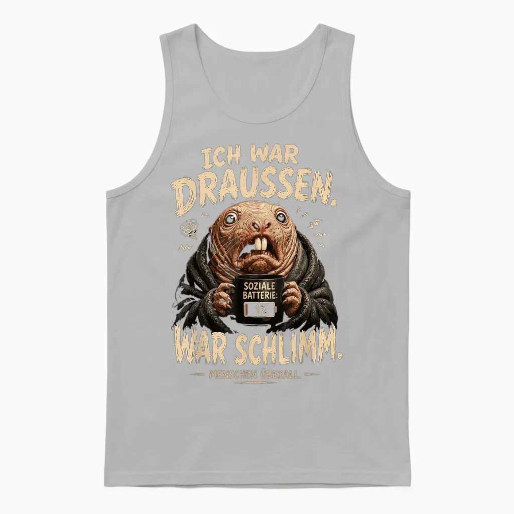 Sarkasmus Ironie Sarkastischer Spruch Humor Lustig Sarkasmus Unisex Tank Top in Ash