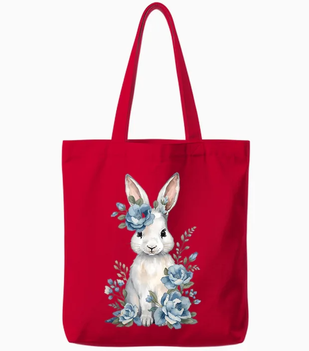 Kaninchen, Hasenohren, Osterhasen Kostüm, Osterdeko, Ostern Tote Bags in Red