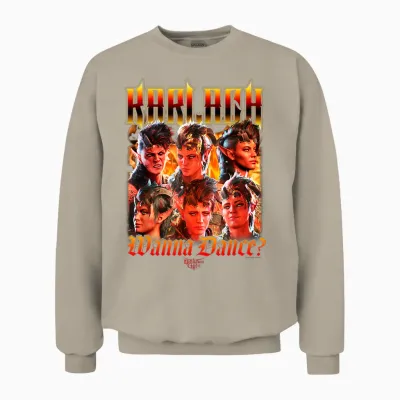 Dungeons & Dragons Wanna Dance? Karlach Multi Expressions Unisex Sweatshirt - Sand
