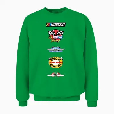 Nascar - Stacked Historical Racing Logos Unisex Sweatshirt - Irish Green