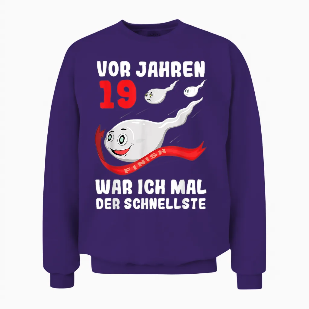 Vor 19 Jahren Junge Mädchen Geschenk 19. Geburtstag Unisex Sweatshirt in Purple