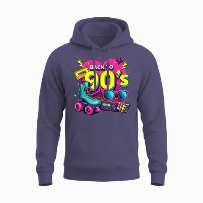Retro Back to '90s 1990s Cool Outfits Costume Party 90s Unisex Hoodie - Heather Sport Dark Navy