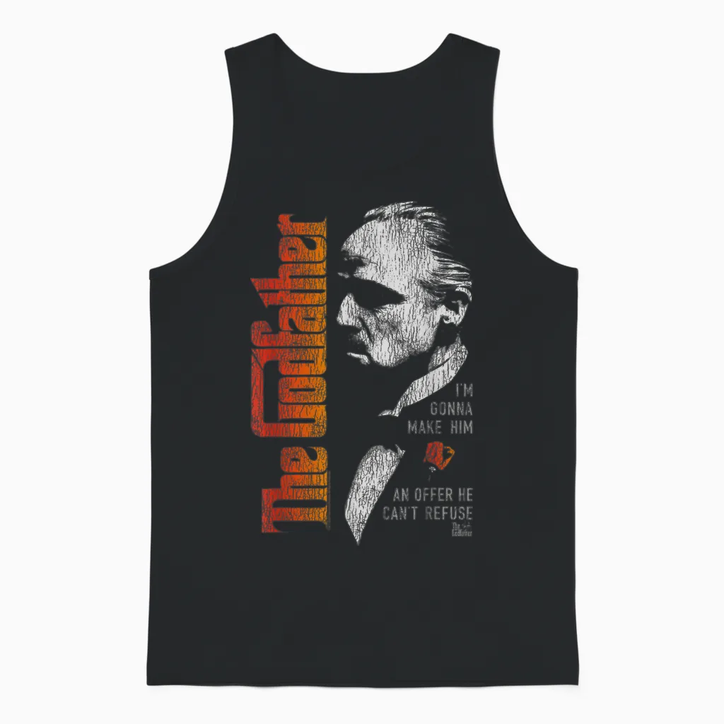 The Godfather Don Vito Corleone Movie Quote Unisex Tank Top in Black