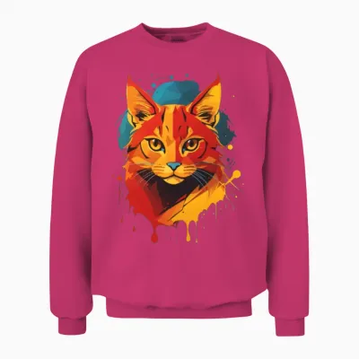 Funny,beautiful Cat Design .cute Cat Design Unisex Sweatshirt - Heliconia