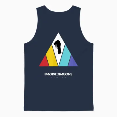 Imagine Dragons Triangle Logo Black Unisex Tank Top - Navy