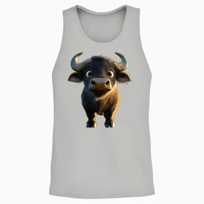 Buffle D'afrique Buffle Noir Des Savanes Afrique Buffles T-Shirt Haut De Gamme Unisex Tank Top - Ash