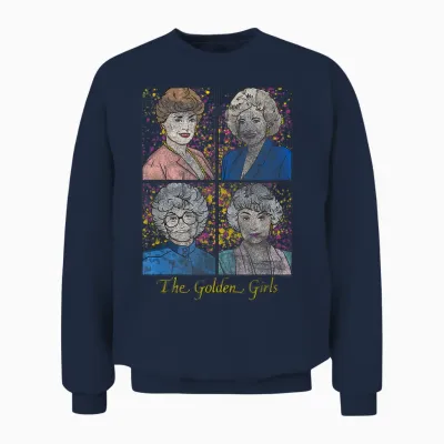 The Golden Girls Modern Cast Sketch Retro Tv Show Unisex Sweatshirt - Navy